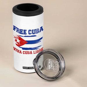 Cuban American Pride 4 in 1 Can Cooler Tumbler Freedom For Cuba TS12 Print Your Wear