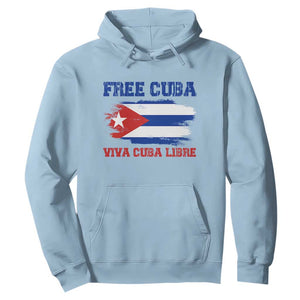 Cuban American Pride Hoodie Freedom For Cuba TS12 Light Blue Print Your Wear