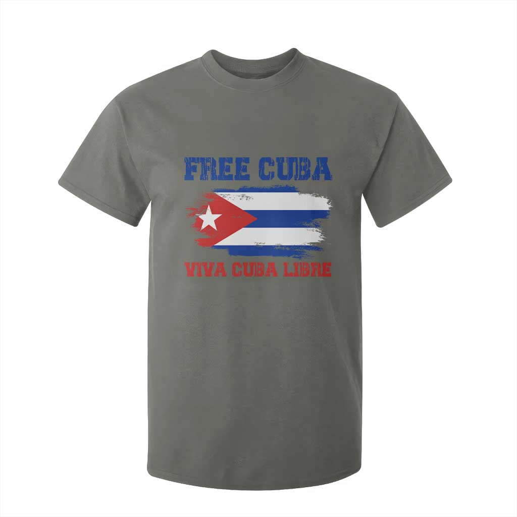Cuban American Pride T Shirt For Kid Freedom For Cuba TS12 Military Green Print Your Wear