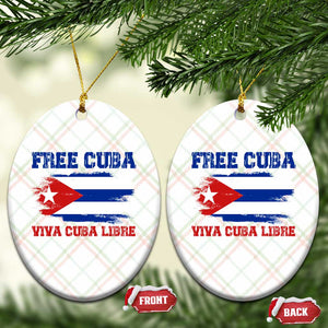 Cuban American Pride Ceramic Ornament Freedom For Cuba TS12 Print Your Wear