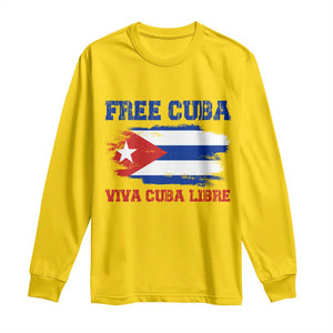 Cuban American Pride Long Sleeve Shirt Freedom For Cuba TS12 Daisy Print Your Wear