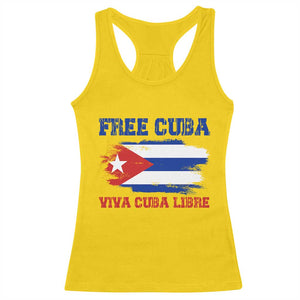 Cuban American Pride Racerback Tank Top Freedom For Cuba TS12 Daisy Print Your Wear