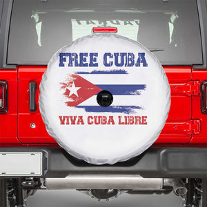Cuban American Pride Spare Tire Cover Freedom For Cuba TS12 White Print Your Wear