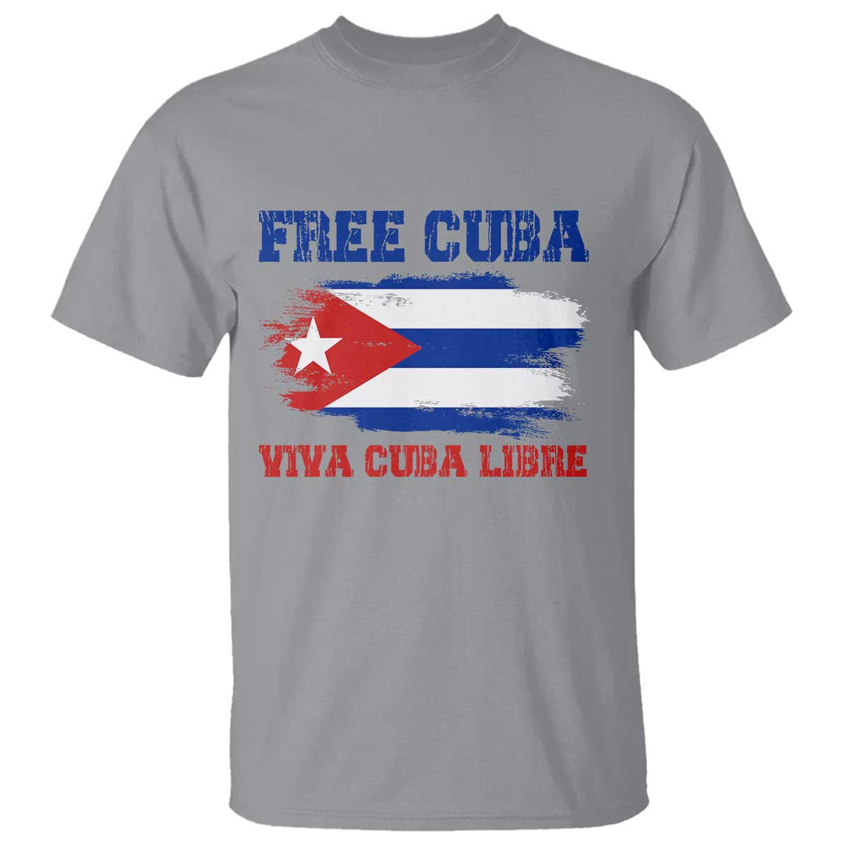 Cuban American Pride T Shirt Freedom For Cuba TS12 Sport Gray Print Your Wear
