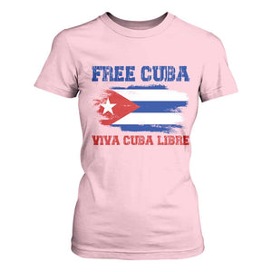 Cuban American Pride T Shirt For Women Freedom For Cuba TS12 Light Pink Print Your Wear