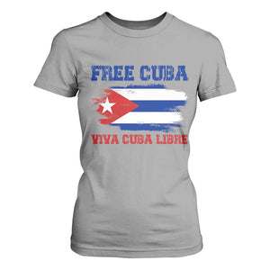 Cuban American Pride T Shirt For Women Freedom For Cuba TS12 Sport Gray Print Your Wear