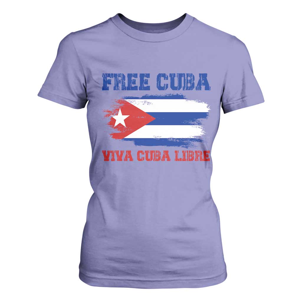 Cuban American Pride T Shirt For Women Freedom For Cuba TS12 Violet Print Your Wear