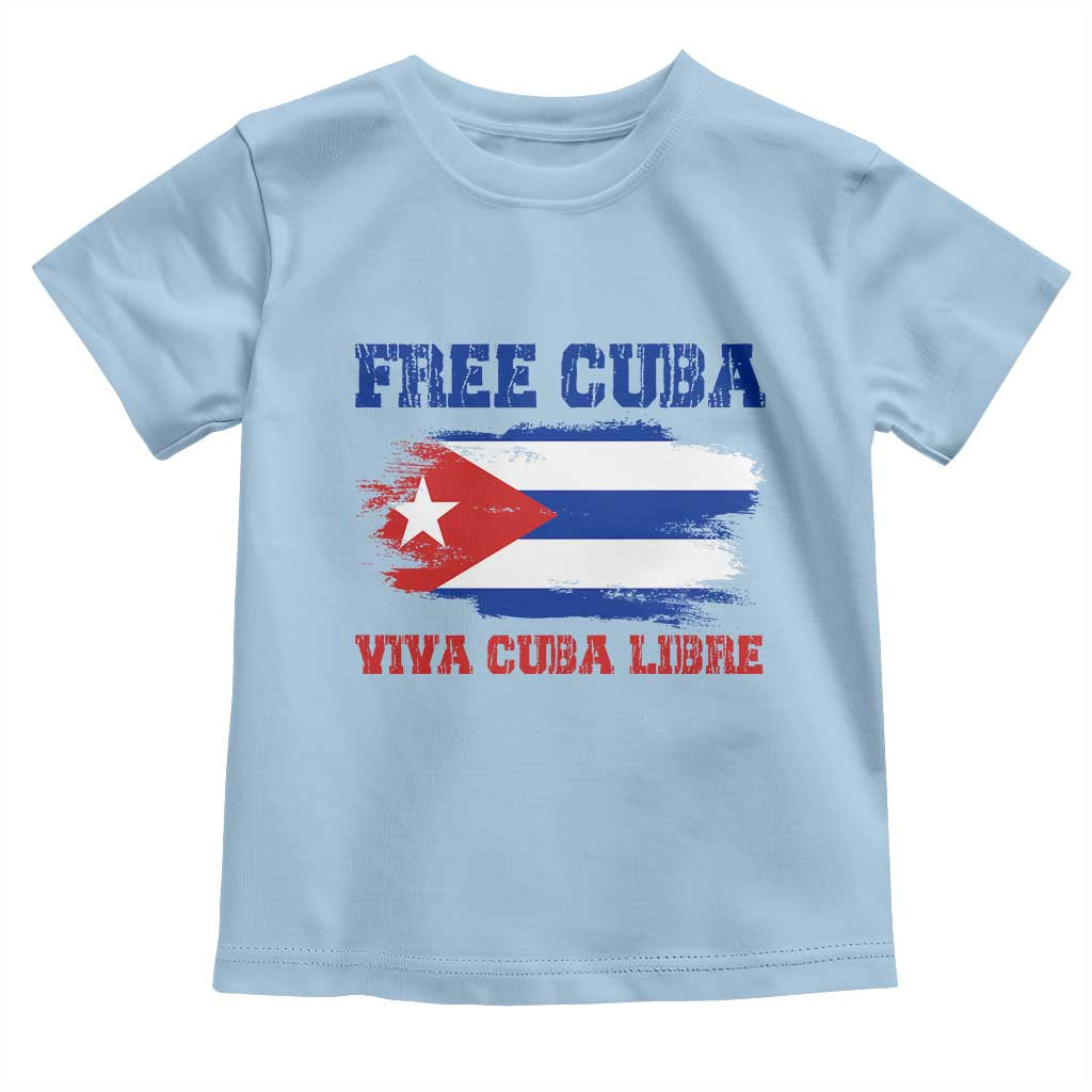 Cuban American Pride Toddler T Shirt Freedom For Cuba TS12 Light Blue Print Your Wear