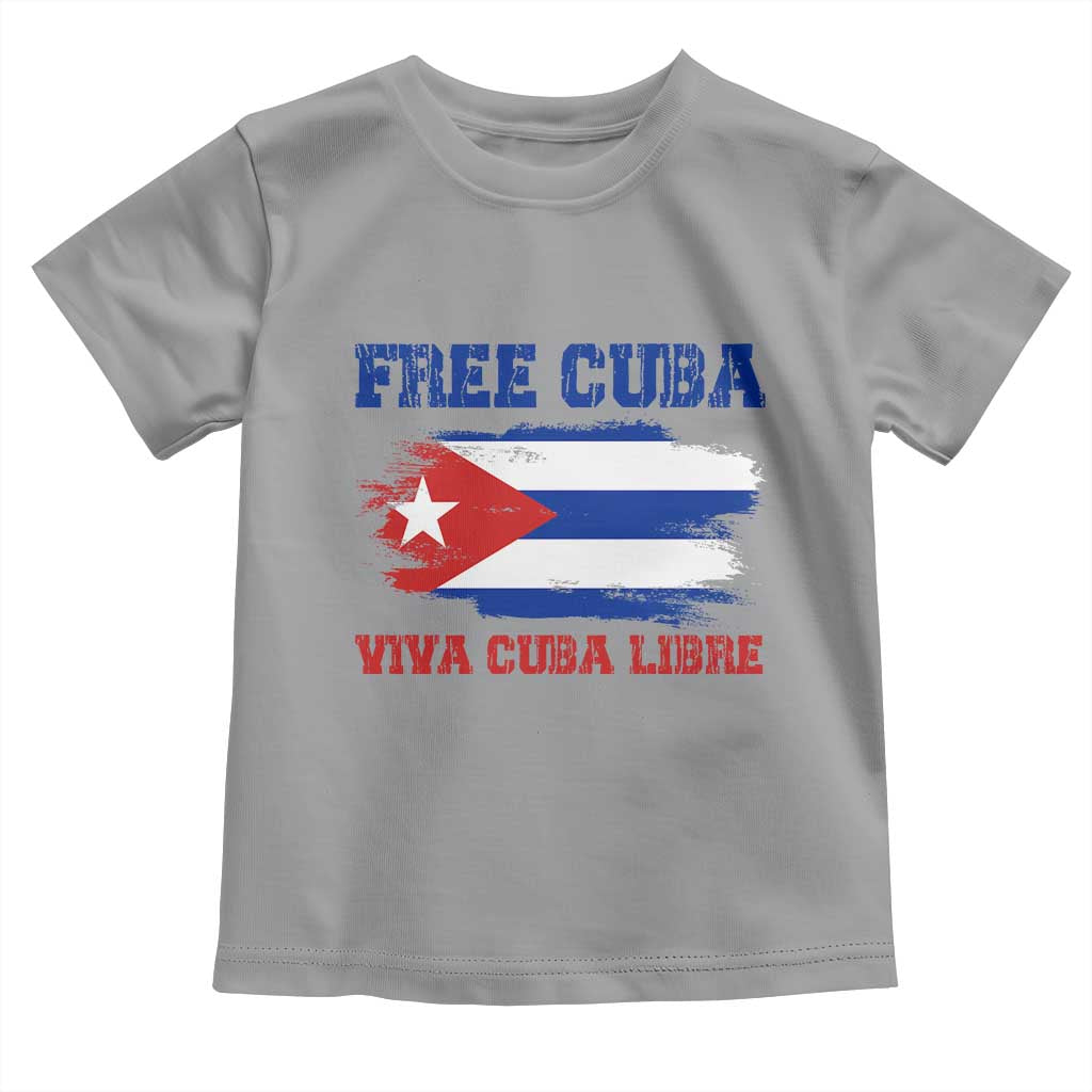 Cuban American Pride Toddler T Shirt Freedom For Cuba TS12 Sport Gray Print Your Wear