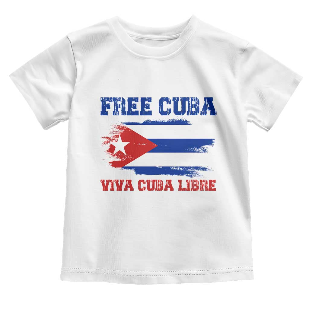Cuban American Pride Toddler T Shirt Freedom For Cuba TS12 White Print Your Wear
