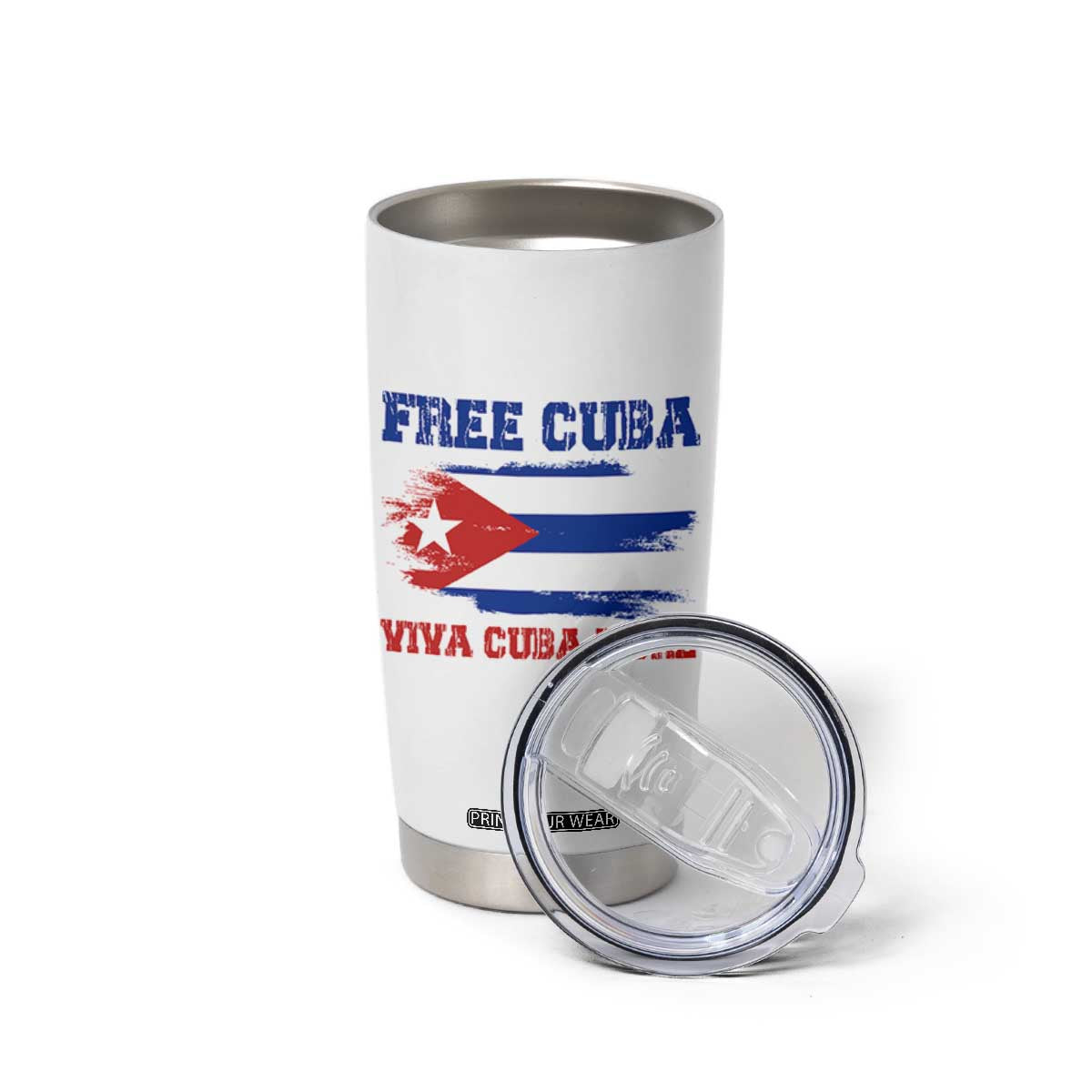 Cuban American Pride Tumbler Cup Freedom For Cuba TS12 Print Your Wear
