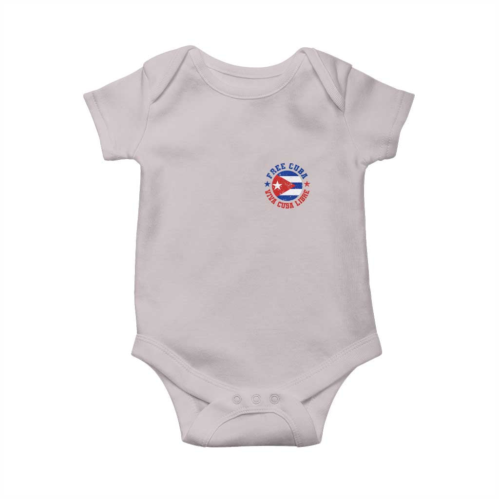 Free Cuba Viva Cuba Libre Baby Onesie SOS Cuba Energy Crisis TS12 Ice Gray Print Your Wear