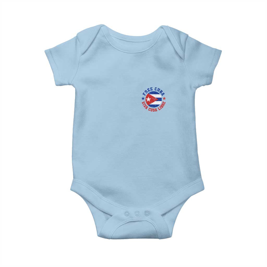 Free Cuba Viva Cuba Libre Baby Onesie SOS Cuba Energy Crisis TS12 Light Blue Print Your Wear