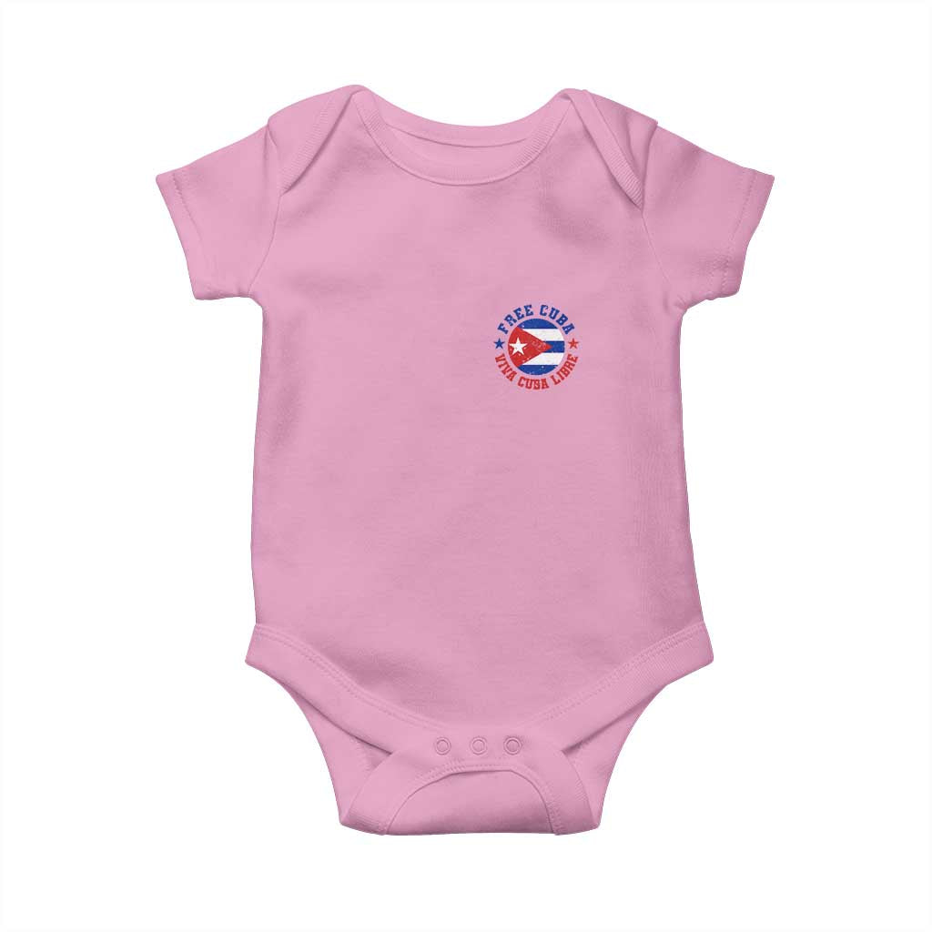 Free Cuba Viva Cuba Libre Baby Onesie SOS Cuba Energy Crisis TS12 Light Pink Print Your Wear