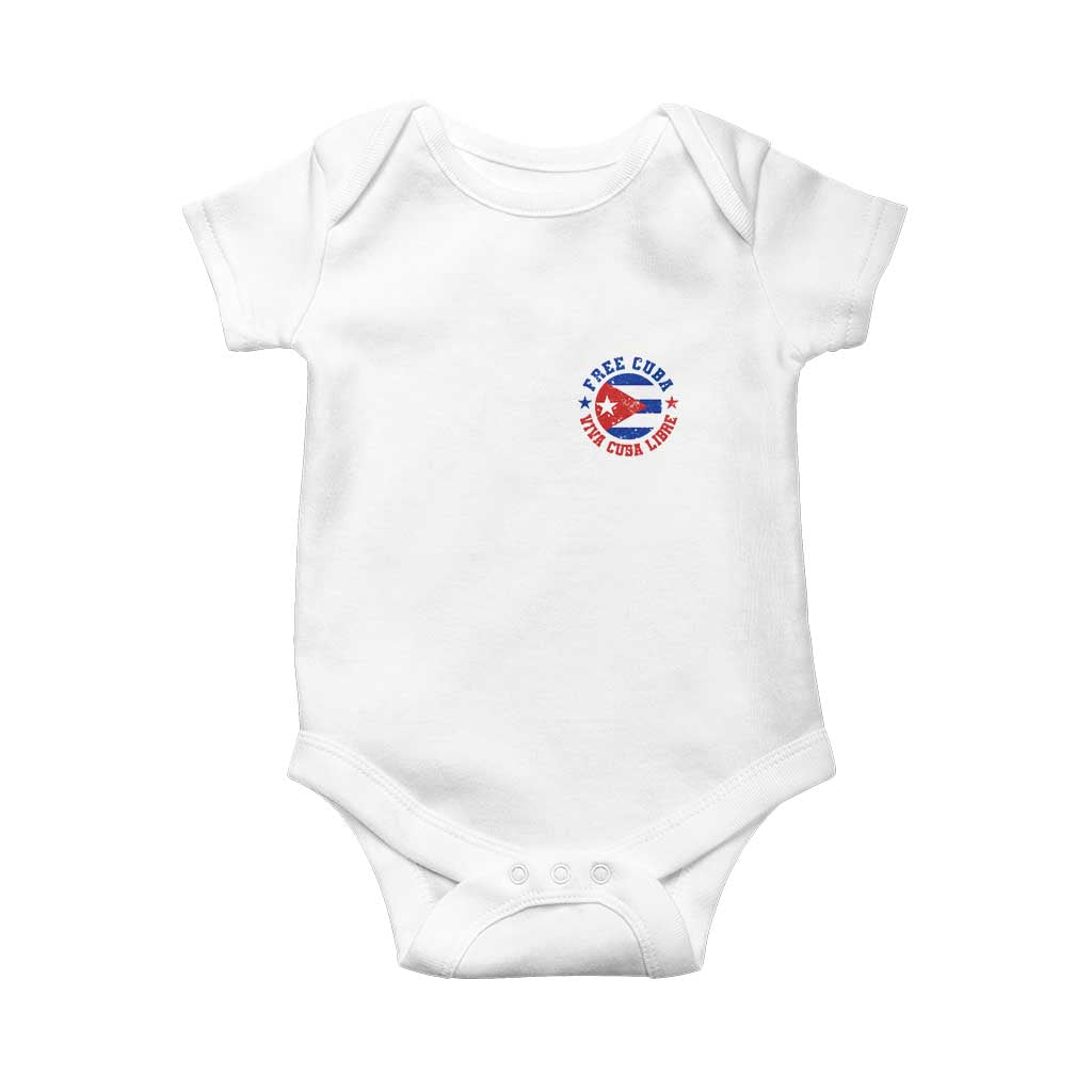 Free Cuba Viva Cuba Libre Baby Onesie SOS Cuba Energy Crisis TS12 White Print Your Wear