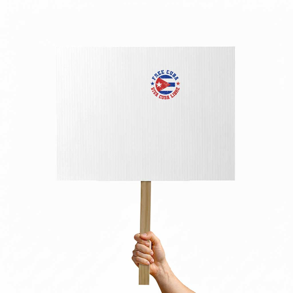 Free Cuba Viva Cuba Libre Protest Sign SOS Cuba Energy Crisis TS12 Horizontal 18