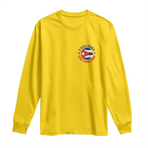 Free Cuba Viva Cuba Libre Long Sleeve Shirt SOS Cuba Energy Crisis TS12 Daisy Print Your Wear