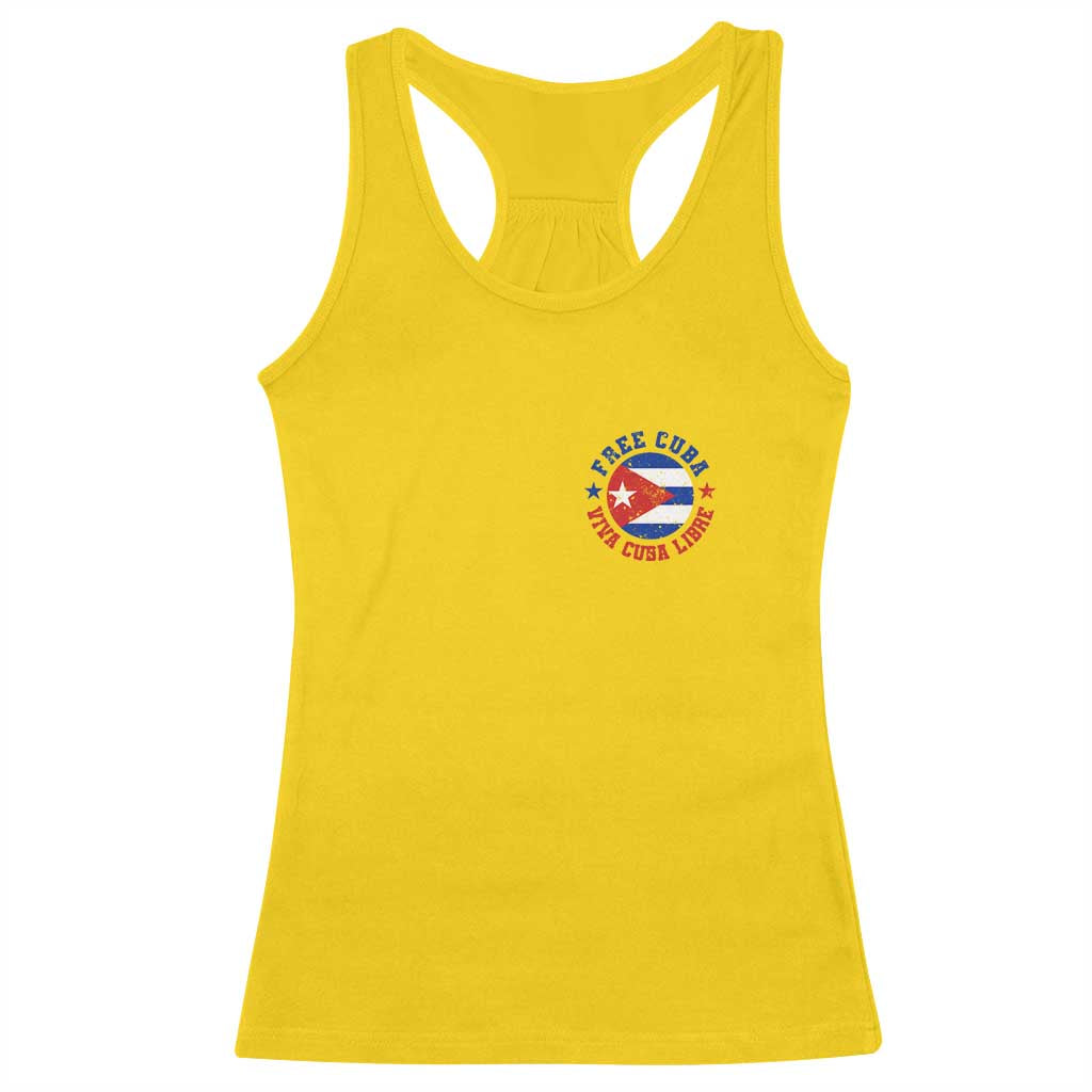 Free Cuba Viva Cuba Libre Racerback Tank Top SOS Cuba Energy Crisis TS12 Daisy Print Your Wear