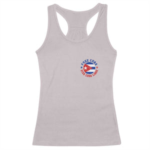 Free Cuba Viva Cuba Libre Racerback Tank Top SOS Cuba Energy Crisis TS12 Ice Gray Print Your Wear