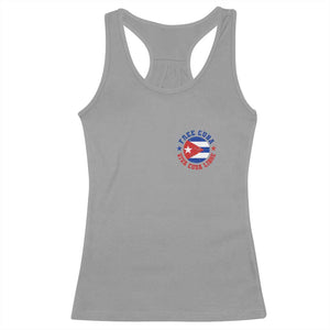 Free Cuba Viva Cuba Libre Racerback Tank Top SOS Cuba Energy Crisis TS12 Sport Gray Print Your Wear