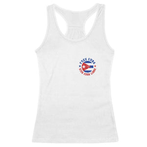Free Cuba Viva Cuba Libre Racerback Tank Top SOS Cuba Energy Crisis TS12 White Print Your Wear