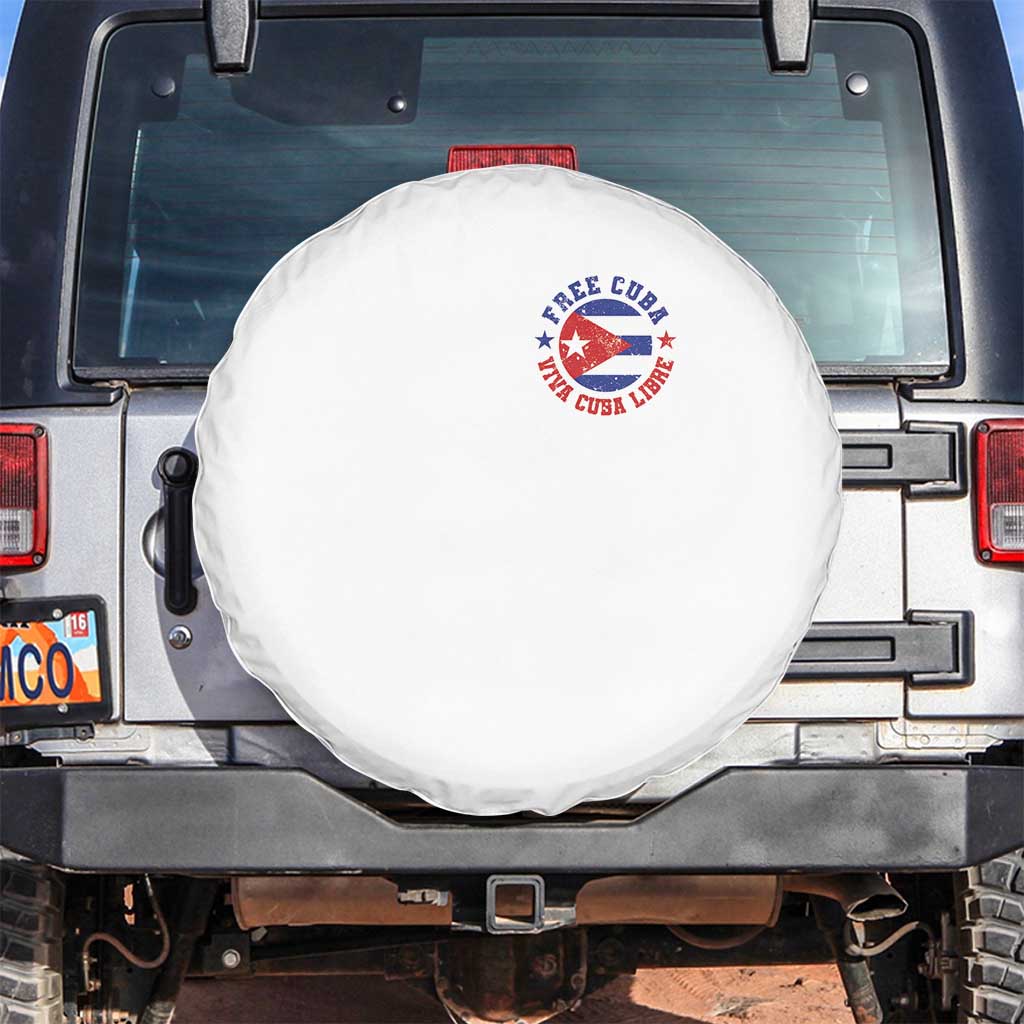 Free Cuba Viva Cuba Libre Spare Tire Cover SOS Cuba Energy Crisis TS12 No hole White Print Your Wear