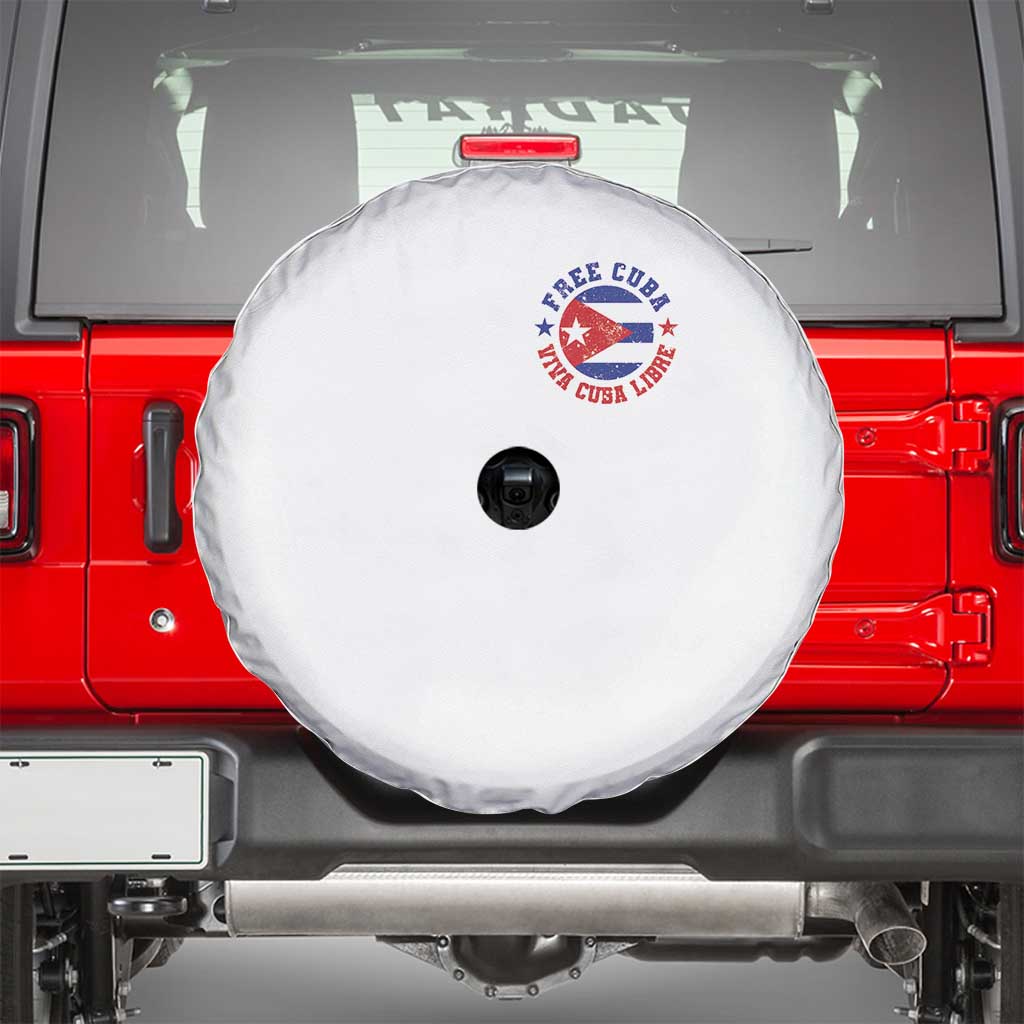 Free Cuba Viva Cuba Libre Spare Tire Cover SOS Cuba Energy Crisis TS12 White Print Your Wear