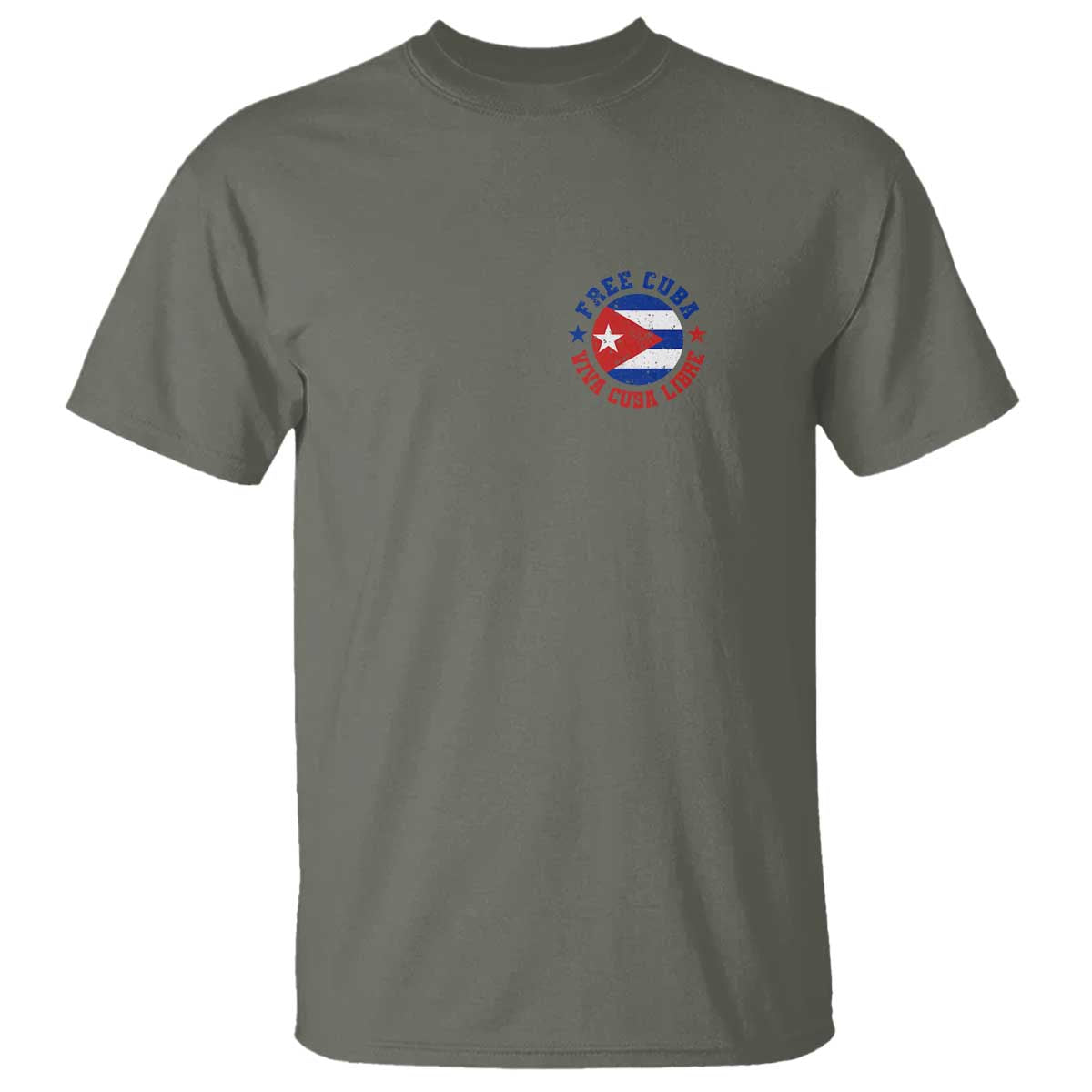 Free Cuba Viva Cuba Libre T Shirt SOS Cuba Energy Crisis TS12 Military Green Print Your Wear