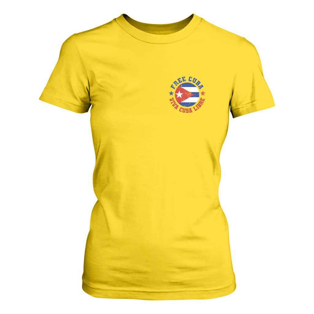 Free Cuba Viva Cuba Libre T Shirt For Women SOS Cuba Energy Crisis TS12 Daisy Print Your Wear