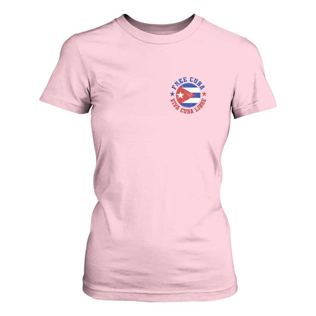 Free Cuba Viva Cuba Libre T Shirt For Women SOS Cuba Energy Crisis TS12 Light Pink Print Your Wear