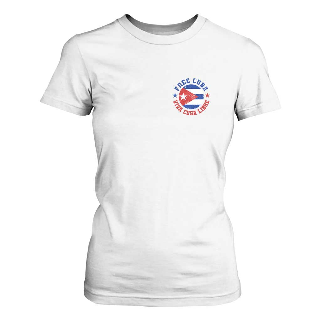 Free Cuba Viva Cuba Libre T Shirt For Women SOS Cuba Energy Crisis TS12 White Print Your Wear