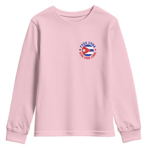 Free Cuba Viva Cuba Libre Youth Sweatshirt SOS Cuba Energy Crisis TS12 Light Pink Print Your Wear