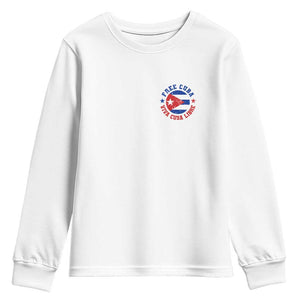 Free Cuba Viva Cuba Libre Youth Sweatshirt SOS Cuba Energy Crisis TS12 White Print Your Wear