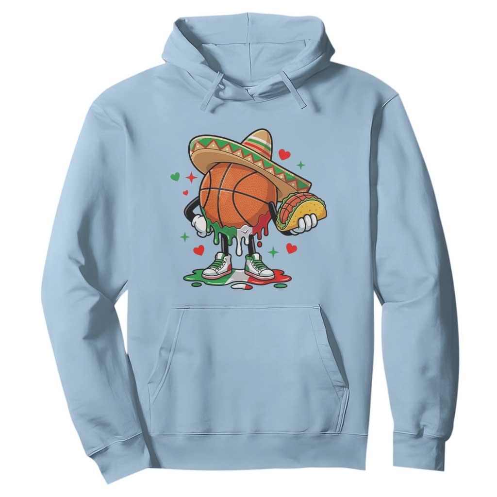 Funny Cinco De Mayo Basketball Hoodie Mexican Fiesta Party TS12 Light Blue Print Your Wear