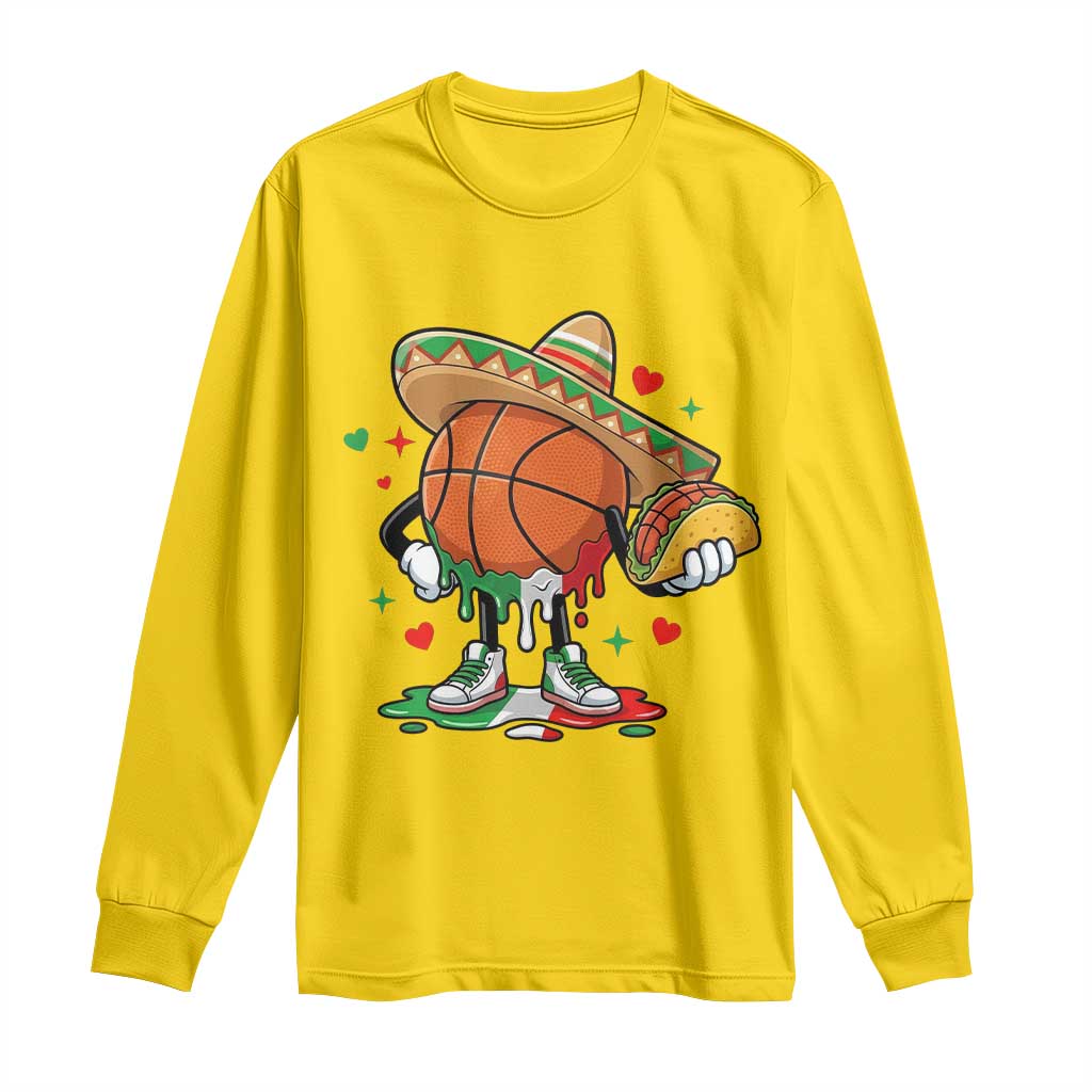 Funny Cinco De Mayo Basketball Long Sleeve Shirt Mexican Fiesta Party TS12 Daisy Print Your Wear
