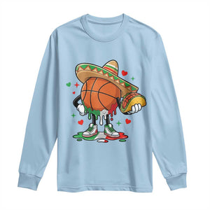 Funny Cinco De Mayo Basketball Long Sleeve Shirt Mexican Fiesta Party TS12 Light Blue Print Your Wear