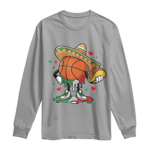 Funny Cinco De Mayo Basketball Long Sleeve Shirt Mexican Fiesta Party TS12 Sport Gray Print Your Wear