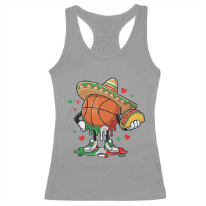 Funny Cinco De Mayo Basketball Racerback Tank Top Mexican Fiesta Party TS12 Sport Gray Print Your Wear