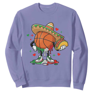 Funny Cinco De Mayo Basketball Sweatshirt Mexican Fiesta Party TS12 Violet Print Your Wear
