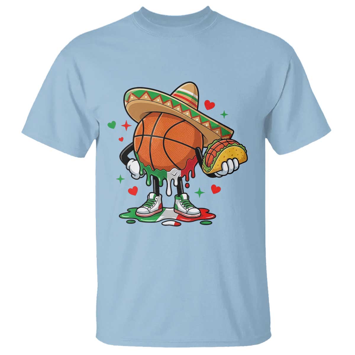 Funny Cinco De Mayo Basketball T Shirt Mexican Fiesta Party TS12 Light Blue Print Your Wear