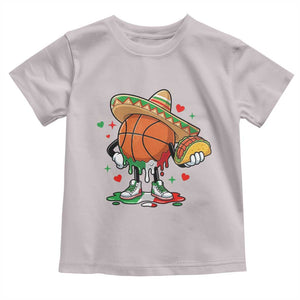 Funny Cinco De Mayo Basketball Toddler T Shirt Mexican Fiesta Party TS12 Ice Gray Print Your Wear