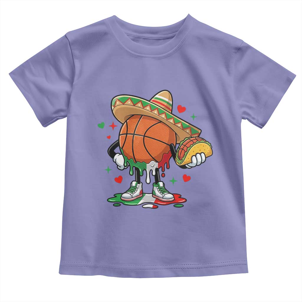 Funny Cinco De Mayo Basketball Toddler T Shirt Mexican Fiesta Party TS12 Violet Print Your Wear