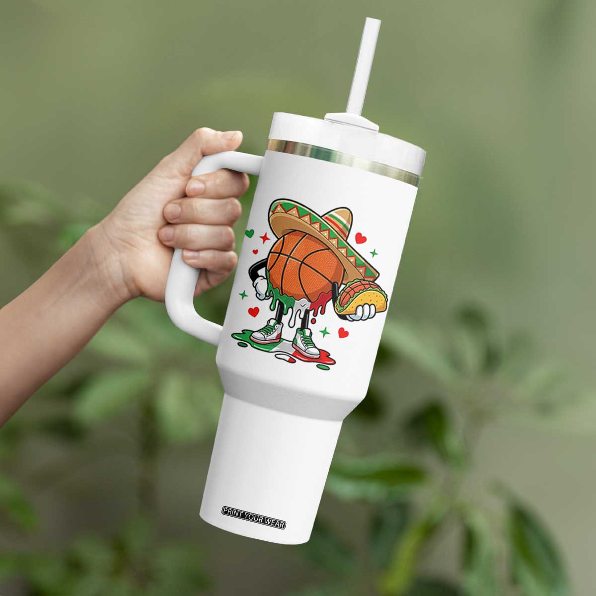 Funny Cinco De Mayo Basketball Tumbler With Handle Mexican Fiesta Party TS12 Print Your Wear