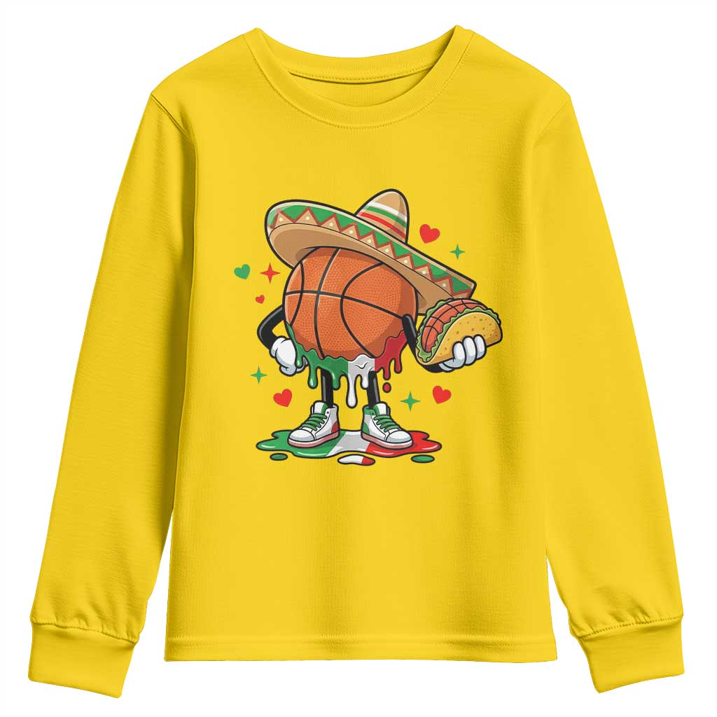 Funny Cinco De Mayo Basketball Youth Sweatshirt Mexican Fiesta Party TS12 Daisy Print Your Wear