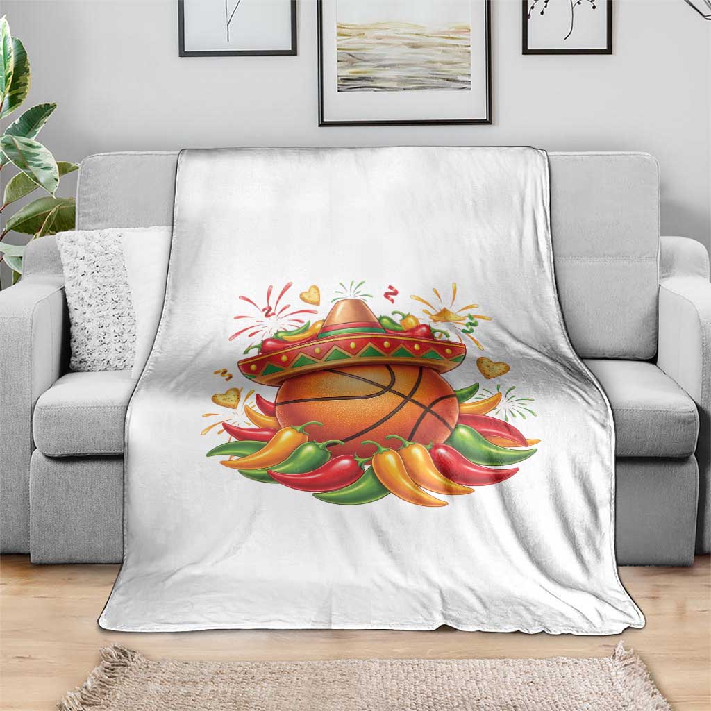 Funny Cinco De Mayo Basketball Throw Blanket Mexican Fiesta Hoops Party TS12 Print Your Wear