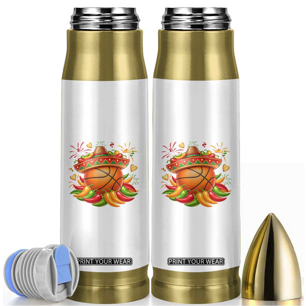 Funny Cinco De Mayo Basketball Bullet Tumbler Mexican Fiesta Hoops Party TS12 White Print Your Wear