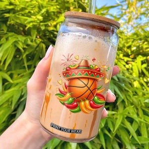 Funny Cinco De Mayo Basketball Glass Can Mexican Fiesta Hoops Party TS12 White Print Your Wear