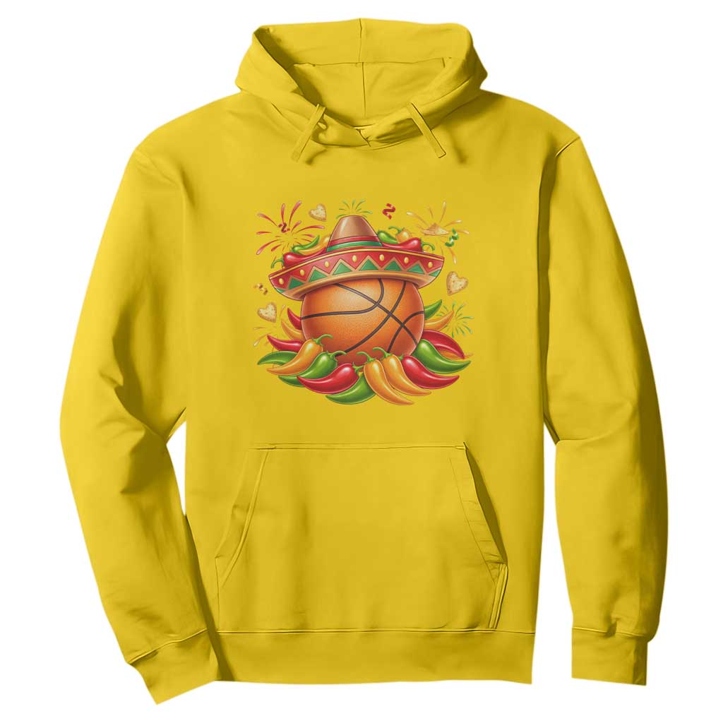Funny Cinco De Mayo Basketball Hoodie Mexican Fiesta Hoops Party TS12 Daisy Print Your Wear