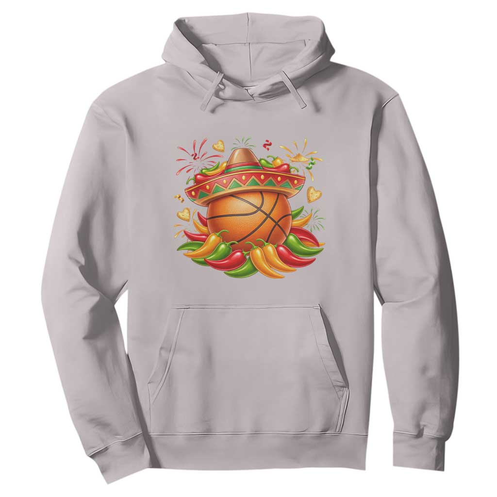 Funny Cinco De Mayo Basketball Hoodie Mexican Fiesta Hoops Party TS12 Ice Gray Print Your Wear