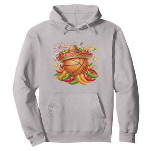 Funny Cinco De Mayo Basketball Hoodie Mexican Fiesta Hoops Party TS12 Ice Gray Print Your Wear